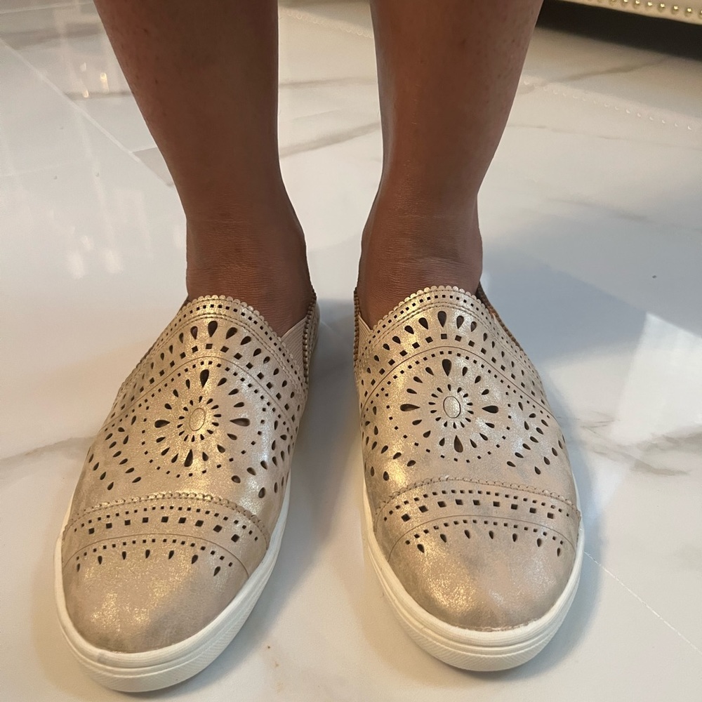 Gold sneakers